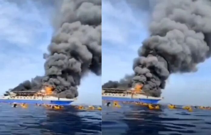 indonesia ship fire