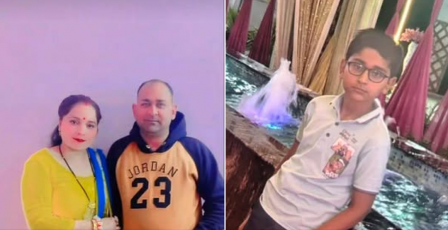 एका फ्रेममध्ये शही शर्मा आणि त्याची पत्नी सुंदर कुटुंबातील तीन गहाळ सदस्य आणि त्यांचा मुलगा राघव शर्मा दुसर्या चौकटीत गहाळ व्यक्ती