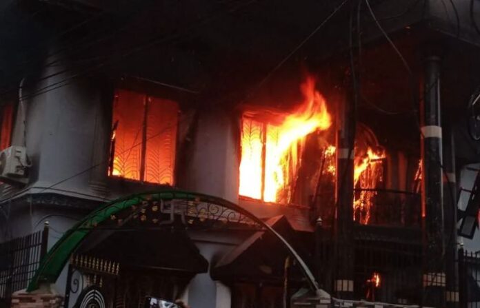 nepal ex pm house fire