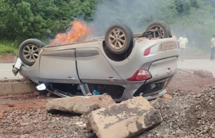 ratnagiri car fire
