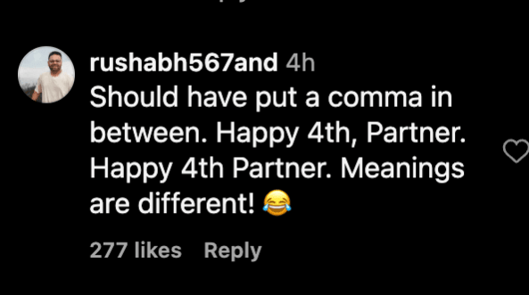 हॅपी चौथ्या भागीदार: हृतिक रोशन गर्लफ्रेंड सबा आझाद जेव्हा ते 4 था डेटिंग वर्धापन दिन साजरा करतात; विरामचिन्हे त्रुटीवर नेटिझन्स त्याला ट्रोल करा हॅपी चौथ्या भागीदार: हृतिक रोशन गर्लफ्रेंड सबा आझाद जेव्हा ते 4 था डेटिंग वर्धापन दिन साजरा करतात; विरामचिन्हे त्रुटीवर नेटिझन्स त्याला ट्रोल करा