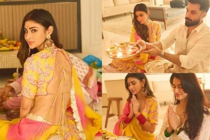 Mouni Roy, Suraj Nambiar and Disha Patani celebrate Diwali Mouni Roy, Suraj Nambiar and Disha Patani celebrate Diwali