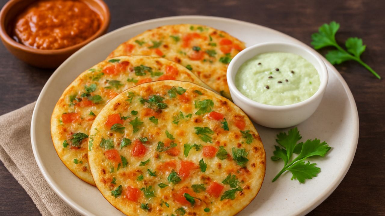 झटपट आटा उत्तपम रेसिपी