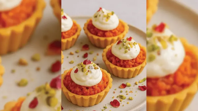 गाजर हलवा Tartlets