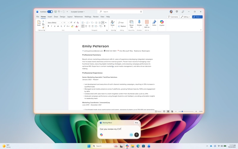 दृष्टी टिटो फ्लोटिंग संगीतकार मायक्रोसॉफ्ट कॉपायलट