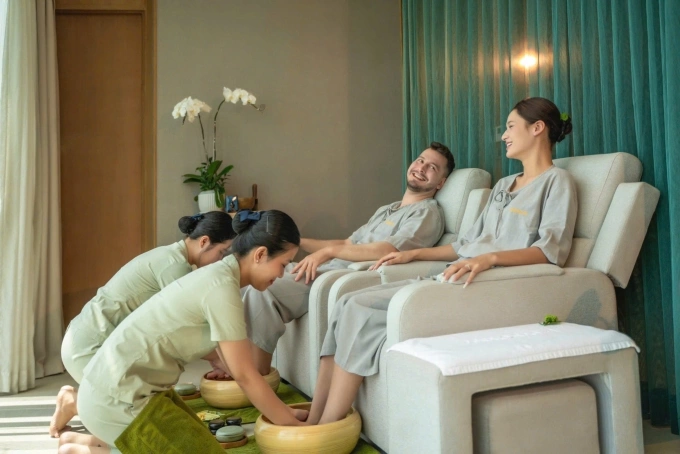 एनोना स्पा अतिथींना विश्रांतीचा वेळ देते. प्रिन्स हॉटेल दा नांगचे फोटो सौजन्याने