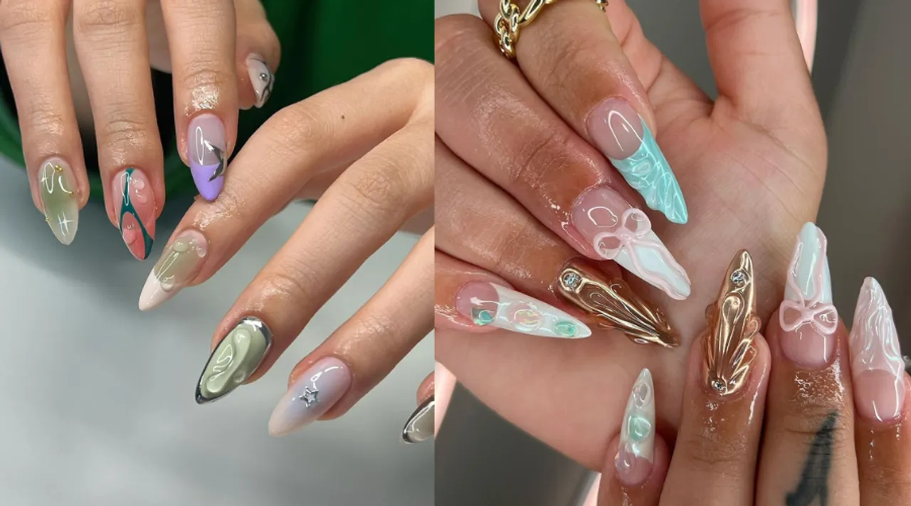 या पावसाळी हंगामात बुकमार्क करण्यासाठी 3D ड्रिप नेल आर्ट डिझाइन