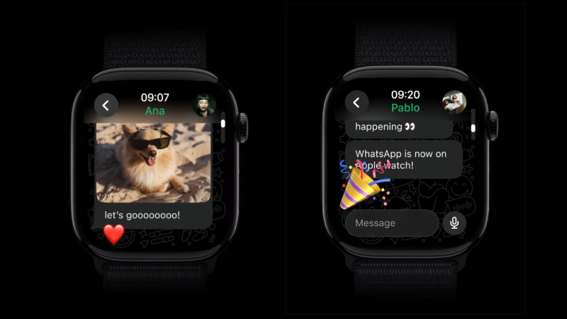 ऍपल घड्याळाची whatsapp प्रतिक्रिया
