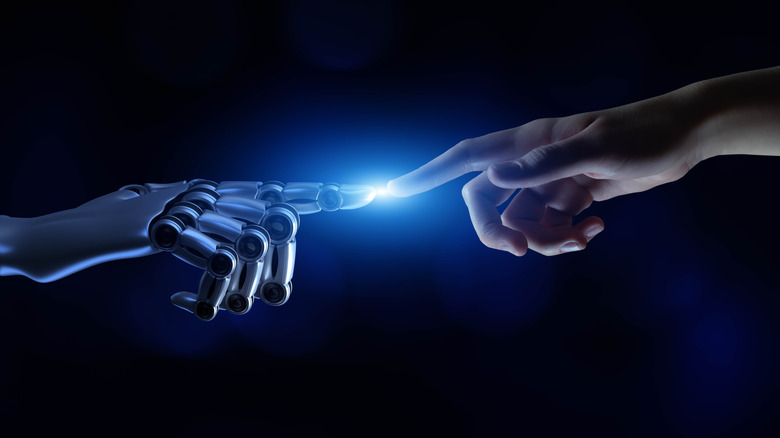 एआय आणि मानवाचे चित्रण