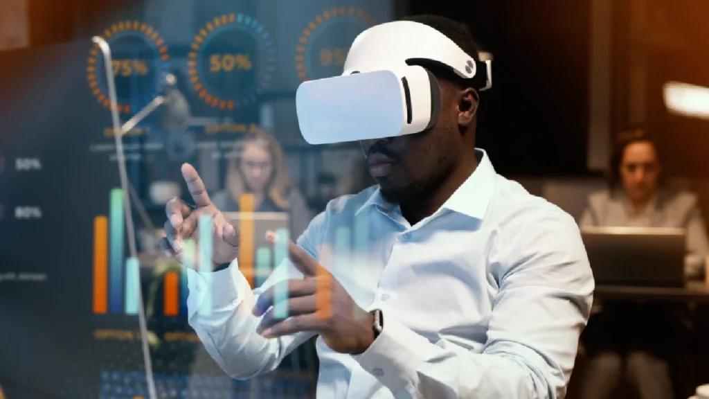 VR असलेले पुरुष VR सह पुरुष