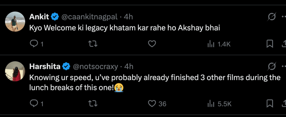 'ही दुहेरी भूमिका आहे का?': वेलकम टू द जंगल घोषणा क्लिपमध्ये अक्षय कुमार दोन भिन्न लुकमध्ये खेळतो; वेलकम सिक्वेलवर चाहते नाखूष आहेत