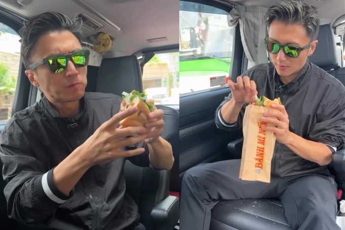 निकोलस त्से व्हिएतनामी ब्रेडचा आनंद घेतात. स्क्रीनशॉट