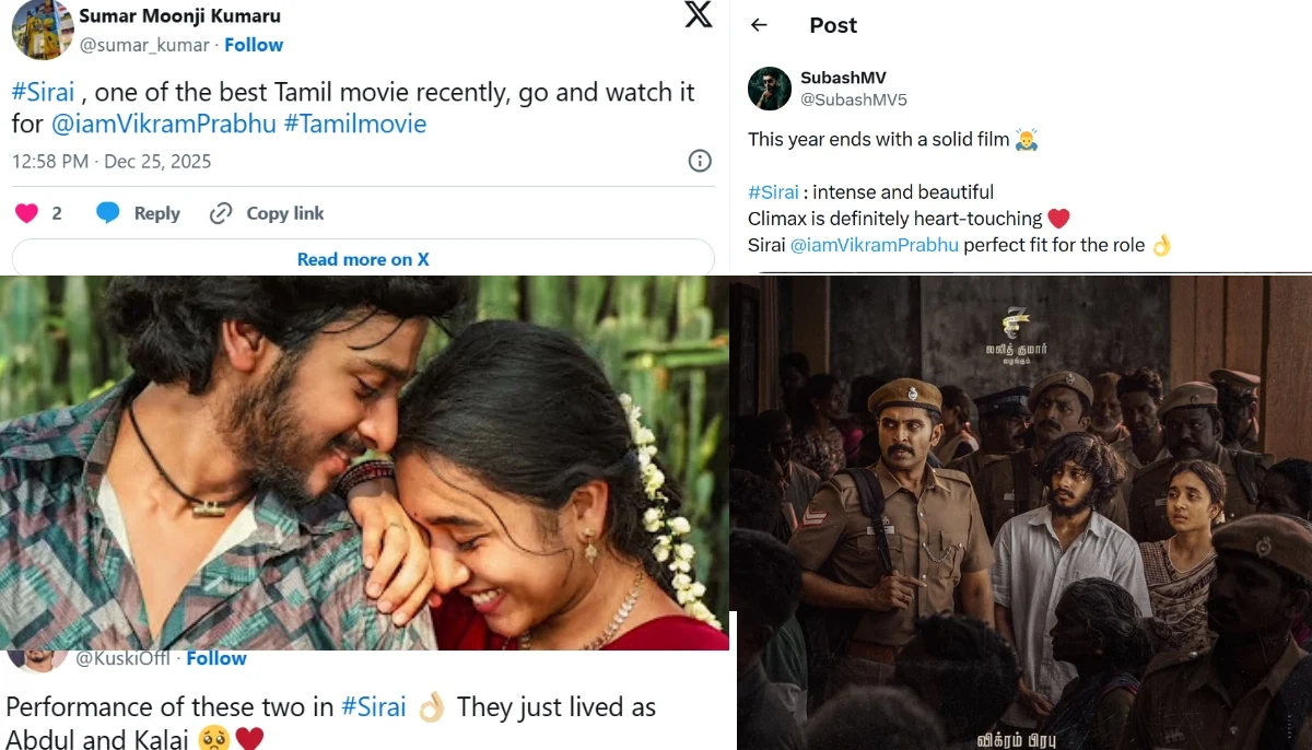 'Sirai' Twitter पुनरावलोकन: चाहत्यांनी विक्रम प्रभू स्टारर चित्रपटाला तीव्र म्हटले आहे