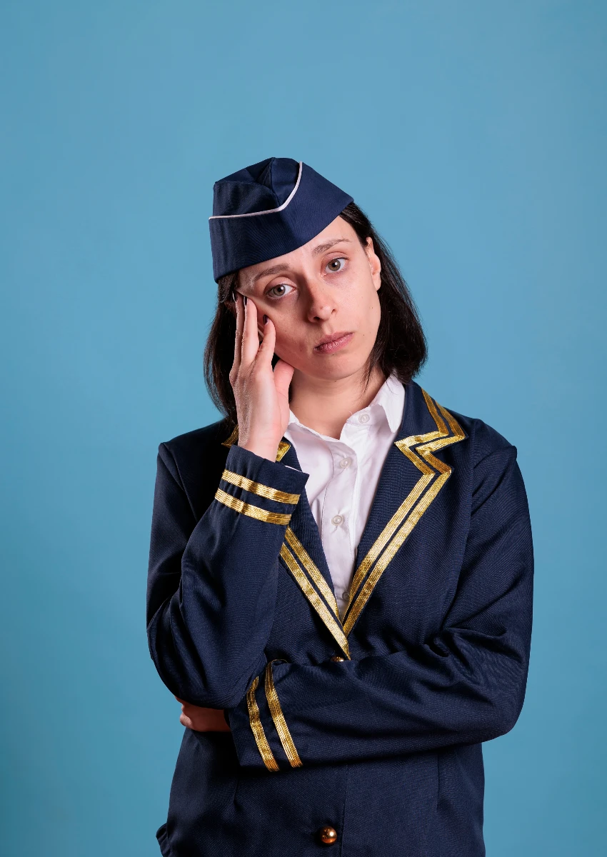 अस्वस्थ फ्लाइट अटेंडंट