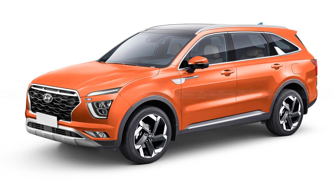 नवीन Hyundai Alcazar 7 सीटर प्रीमियम SUV रेंडर - टाटा सफारी प्रतिस्पर्धी