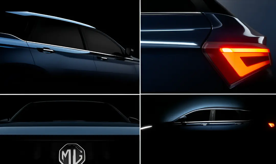 2026 MG हेक्टर फेसलिफ्ट: बाहय टीझर्स नवीन सेलेडॉन ब्लू पेंट प्रकट करतात