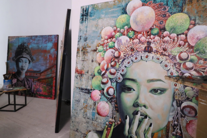 कलाकार Jérôme Peschards वर्कस्टेशन्स. फोटो सौजन्याने Logitech