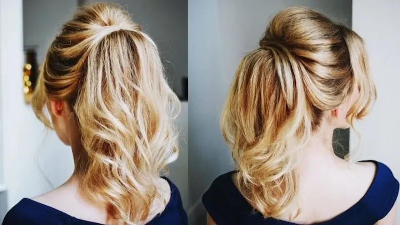 विपुल पोनीटेल दाखवणारी स्त्री