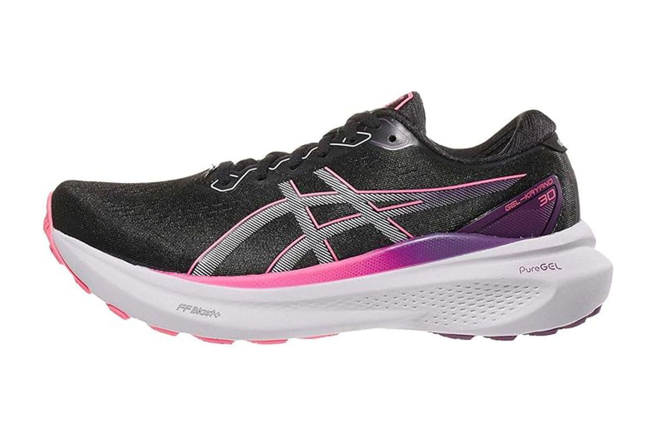 एक सिंगल Asics GelKayano 30 रनिंग शू साइड प्रोफाइल ऍमेझॉन