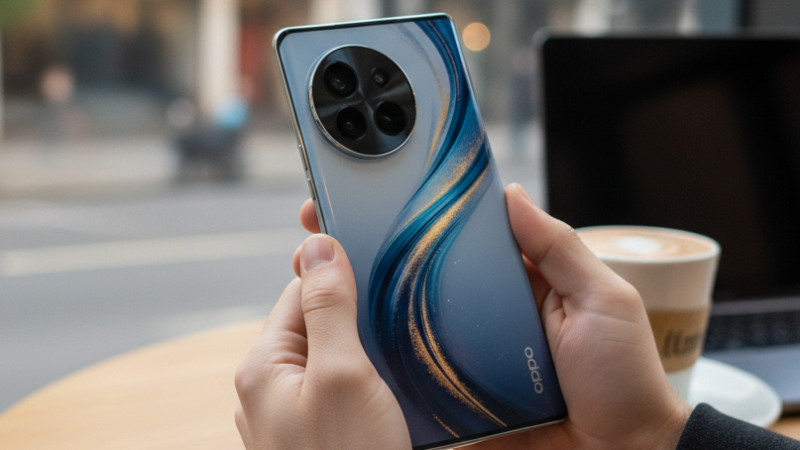 oppo फोन धरणारी व्यक्ती OPPO Find X10