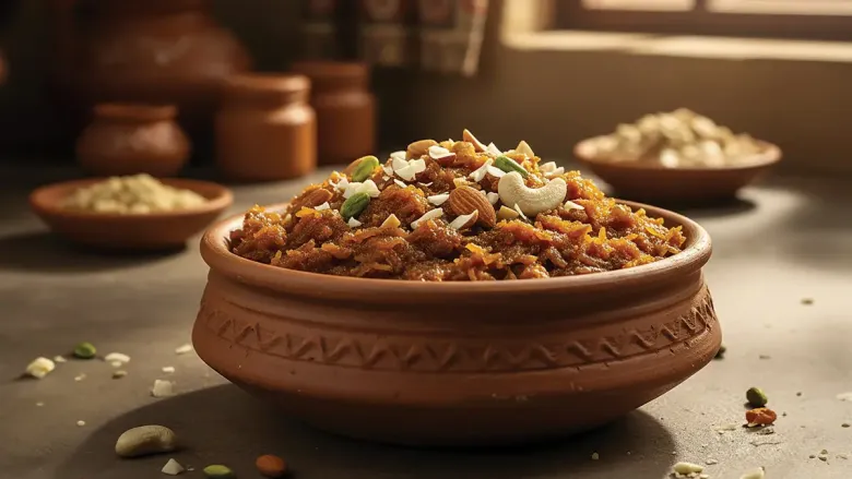 नारळ-वेलची गाजर हलवा
