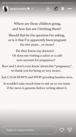सरगुन मेहता तिच्या पहिल्या मुलापासून गर्भवती आहे का? वृत्तांवर अभिनेत्याची प्रतिक्रिया; रवी दुबे हसला