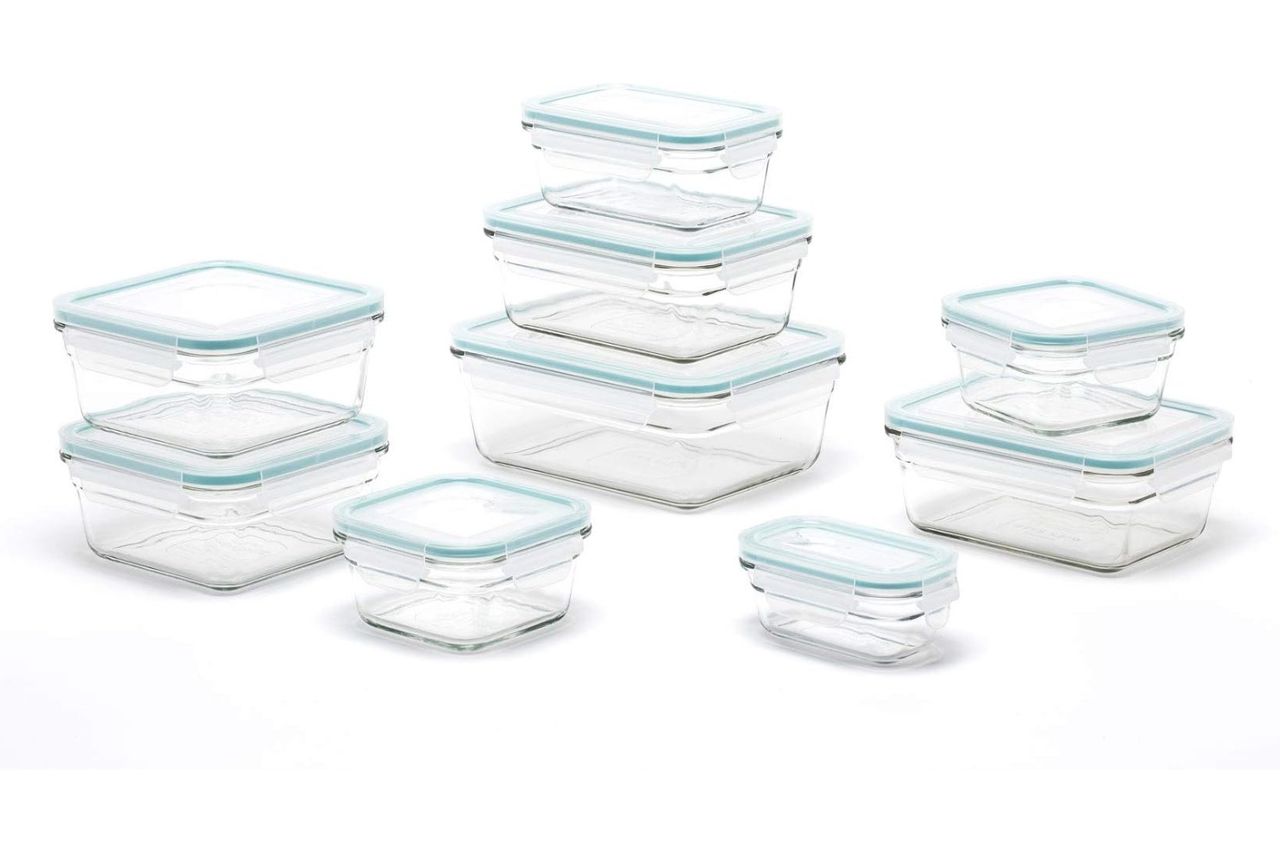 ग्लासलॉक ओव्हन आणि मायक्रोवेव्ह सुरक्षित ग्लास फूड स्टोरेज कंटेनर क्रेडिट: ऍमेझॉन