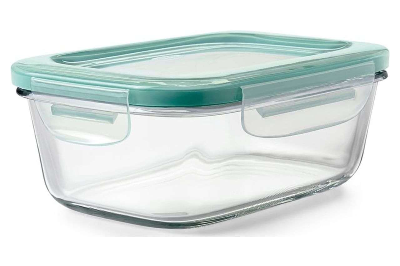 OXO गुड ग्रिप्स 3.5 कप स्मार्ट सील एअरटाइट ग्लास आयत फूड स्टोरेज कंटेनर क्रेडिट: ऍमेझॉन