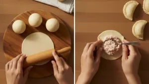 पीठ लाटून गुज्या भरणे