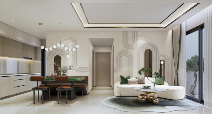 प्रकल्पांच्या अपार्टमेंटची कलाकारांची छाप. फोटो सौजन्याने फु माय हंग