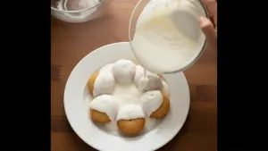 भिजवलेले भेळ सर्व्हिंग प्लेटवर ठेवा आणि त्यावर भरपूर प्रमाणात तयार दही घाला जेणेकरून ते पूर्णपणे झाकले जातील.