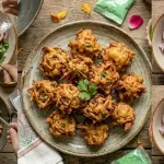 एका ताटात सोनेरी पकोडे ठेवा आणि लगेचच स्वादिष्ट चटण्या किंवा केचप सोबत सर्व्ह करा.