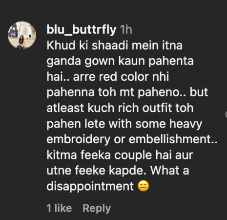 'इतकं निस्तेज, सिंदूर का नाही?': हस्तिदंती गाऊनमध्ये कृतिका कामरा, काळ्या फॉर्मल्समध्ये गौरव कपूर; नवविवाहित जोडप्याच्या वेडिंग रिसेप्शन लूकवर चाहते नाराज आहेत