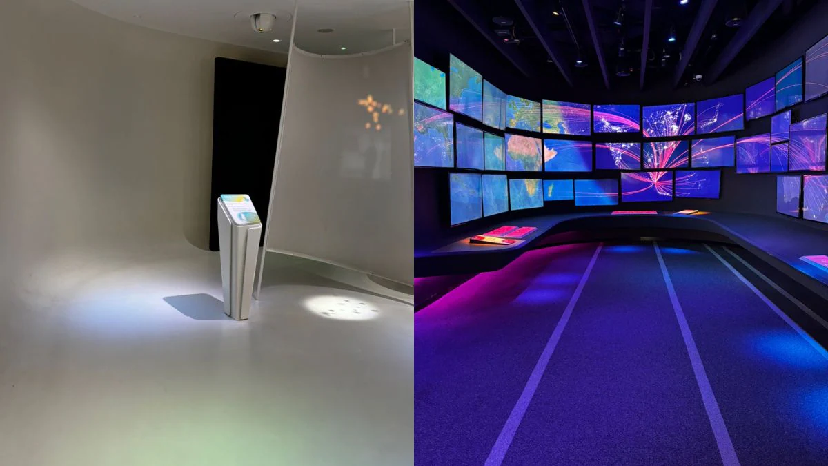 सिंगापूर चांगी विमानतळावरील चांगी अनुभव स्टुडिओ. छायाचित्र : क्राती पुरवार