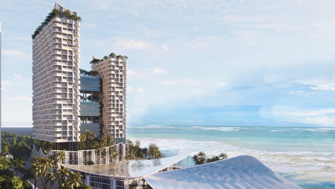 Vung Tau मधील मॅरियट हॉटेल्सचा एक दृष्टीकोन, शहरातील जागतिक आघाडीच्या हॉस्पिटॅलिटी ब्रँडचा पहिला ठसा. फोटो सौजन्याने सन ग्रुप