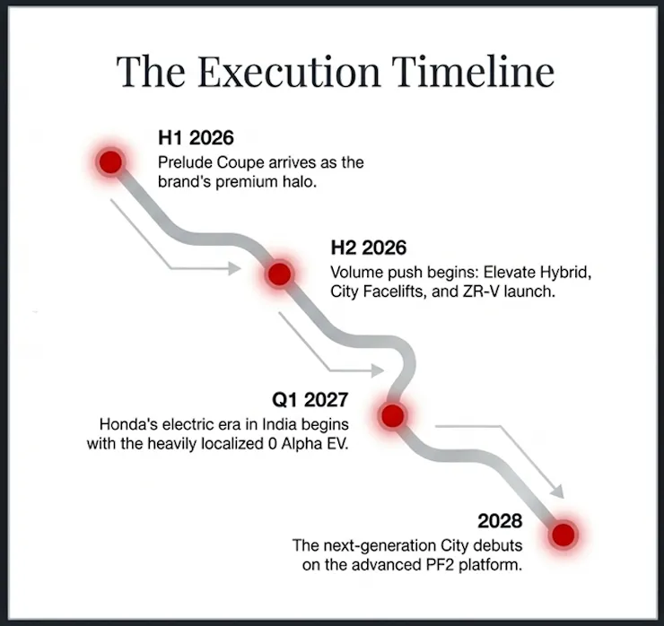 होंडा इंडिया लॉन्च टाइमलाइन