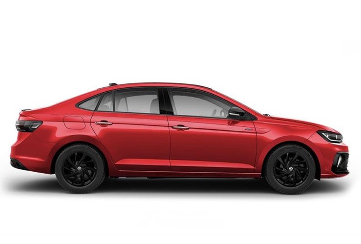volkswagen virtus फ्लॅश लाल