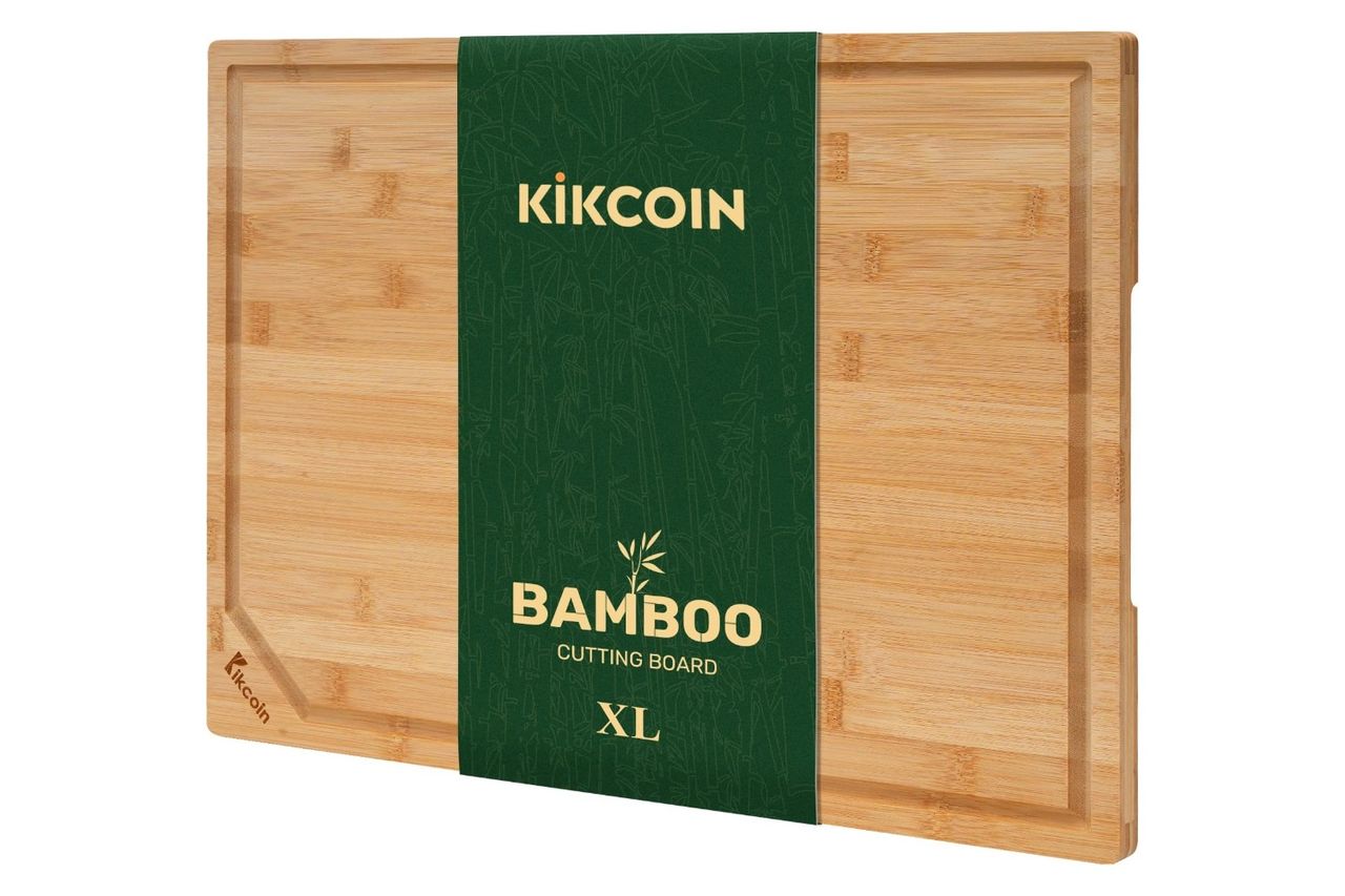 किचनसाठी बांबू कटिंग बोर्ड, अतिरिक्त मोठे लाकूड क्रेडिट: ऍमेझॉन