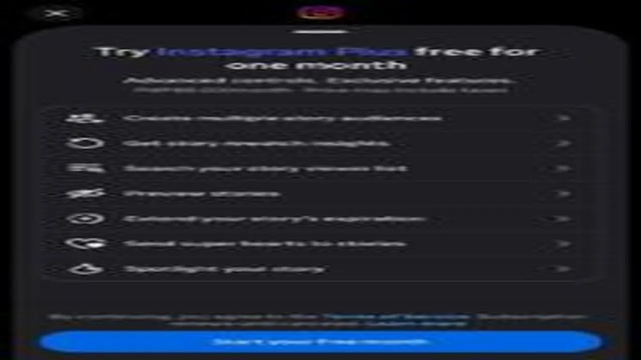 इंस्टाग्राम प्लस वैशिष्ट्य 