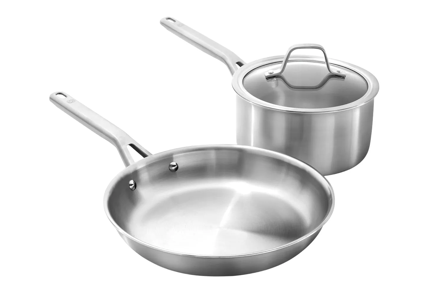 Amazon Calphalon स्टेनलेस स्टील 3-पीस कुकवेअर सेट