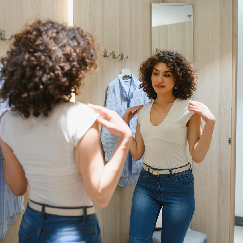 कपडे घालण्याचा प्रयत्न करणारी स्त्री महिलांसाठी असमान्यपणे हानिकारक आहे