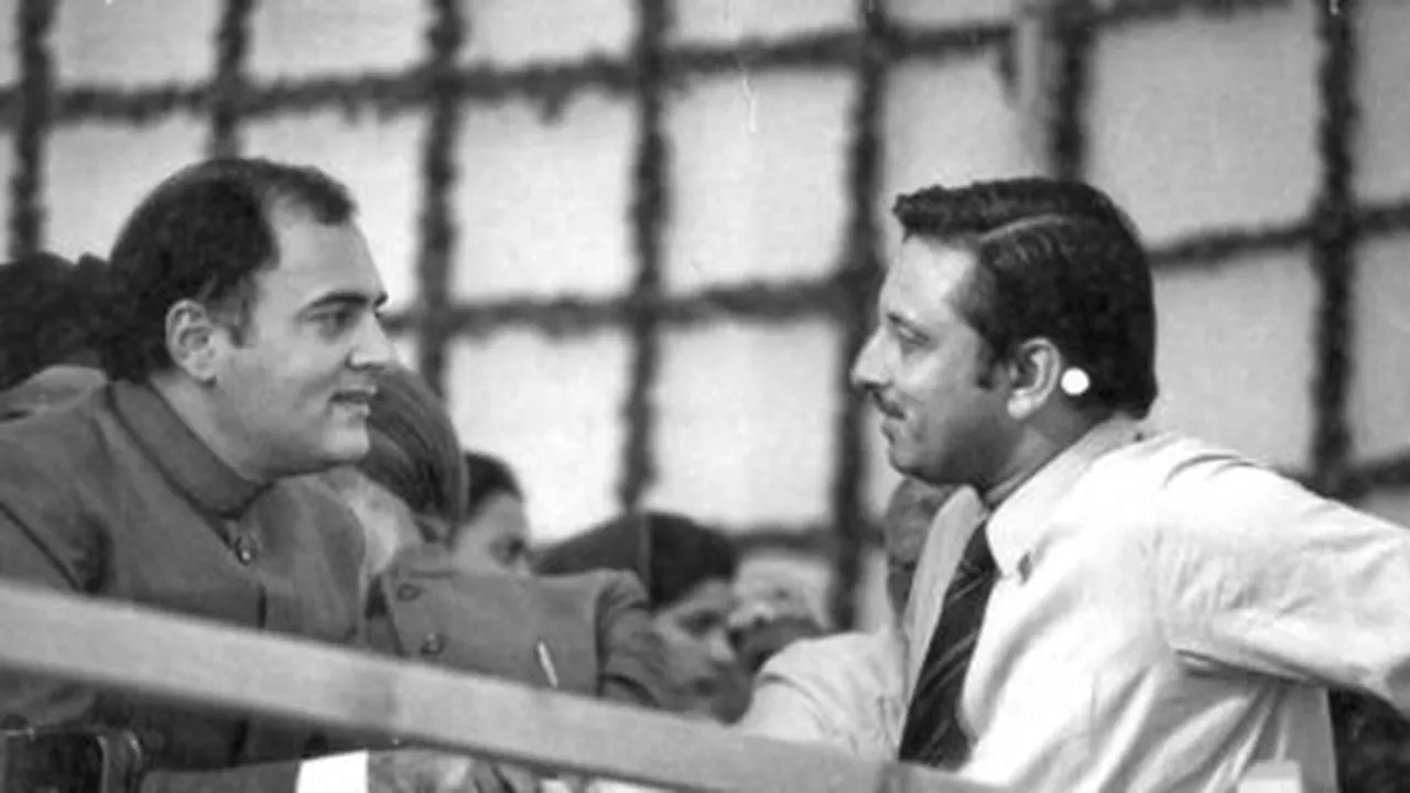 राजीव गांधींसोबत मणिशंकर अय्यर