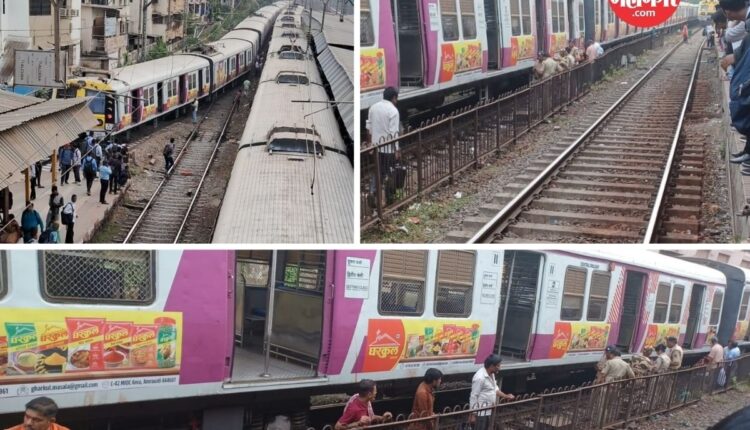 Central Railway, Central Railway services disrupted, local train coach derailed in central railway, Dombivli stations, Thakurli stations