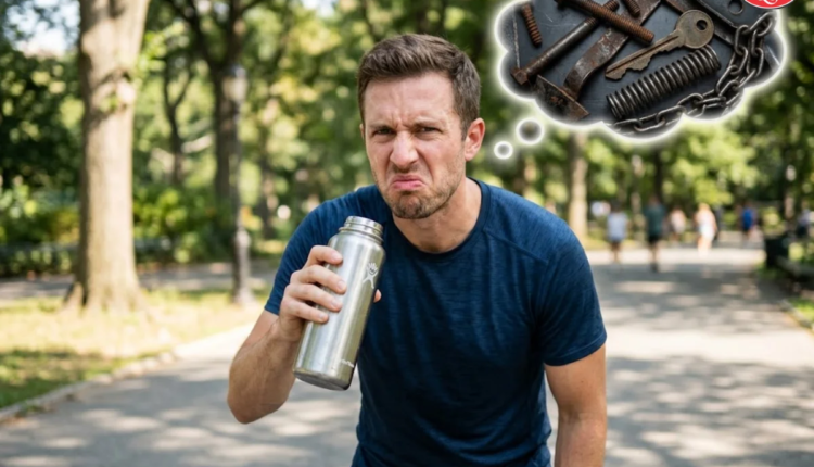 why water tastes metallic in steel bottle causes and safety
