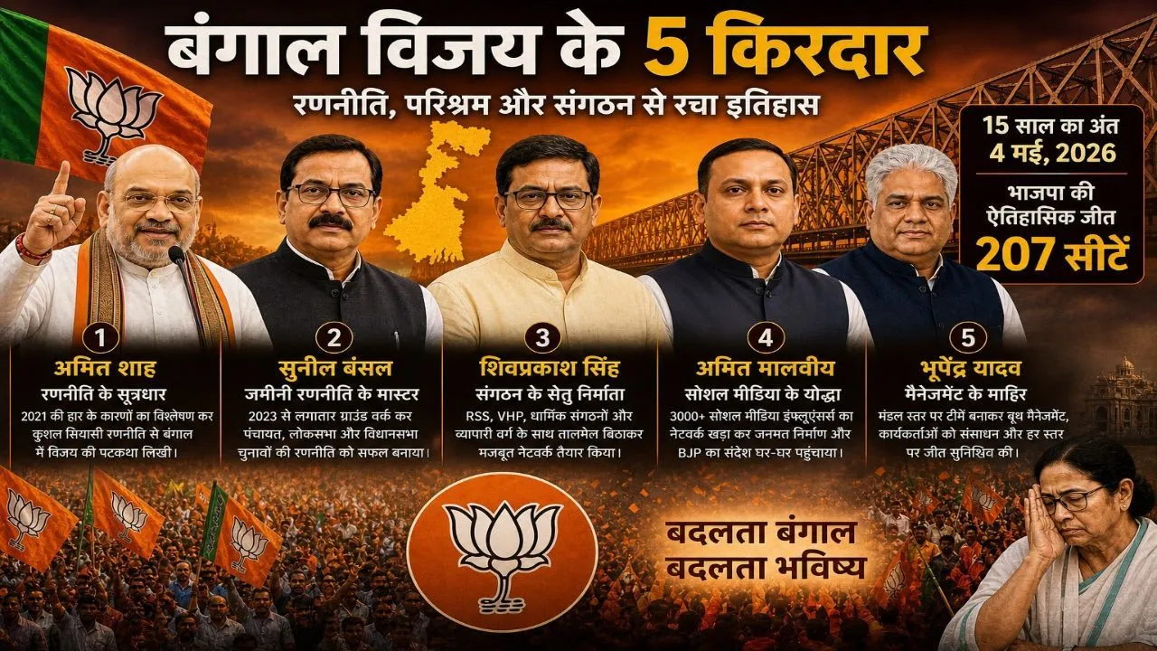 (बंगालमधील भाजपच्या ऐतिहासिक विजयामागे ते 5 मोठे चेहरे)