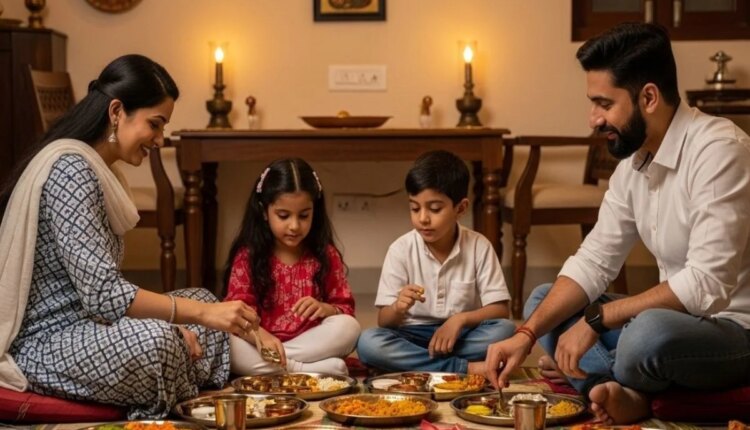 जेवण जमिनीवर बसून करावे की डायनिंग टेबलवर?