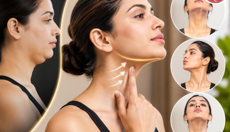 double chin reduction exercises for perfect jawline