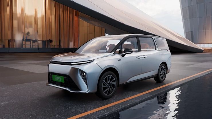 mg m9 mifa इलेक्ट्रिक mpv फ्रंट 3 क्वार्टर
