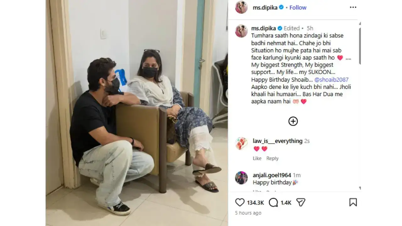 शोएबसाठी दीपिका कक्करचा वाढदिवसाचा भावनिक संदेश