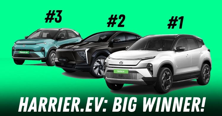 tata harrier.ev beats mahindra xev 9e nexon.ev वैशिष्ट्यीकृत